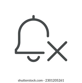 Notification related icon outline and linear vector.