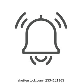 Notification related icon outline and linear vector.