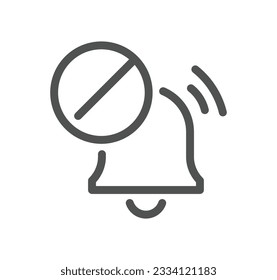 Benachrichtigungsbezogene Symbolumrandung und lineare Vektorgrafik.