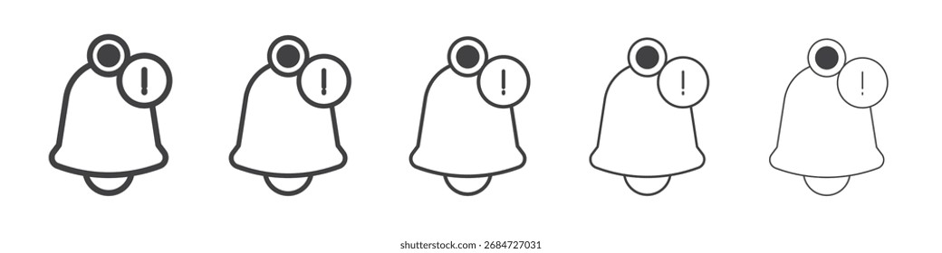 Symbol für Benachrichtigungserinnerung Symbol für Liniendiagramm-Illustration