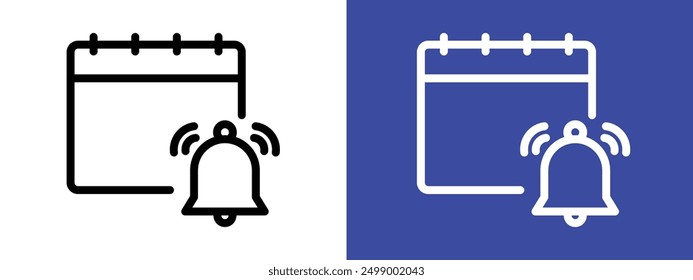Notification reminder icon logo sign set vector outline
