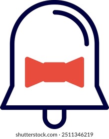 Notification Ribbon Line Red Filled Vector Icon Design