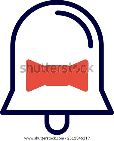 Notification Ribbon Line Red Filled Vector Icon Design