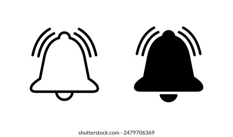 Notification ringing bell icon in generic style. Alert, alarm concept