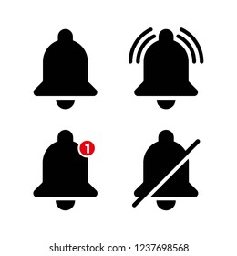 notification set icon, icons vector eps10