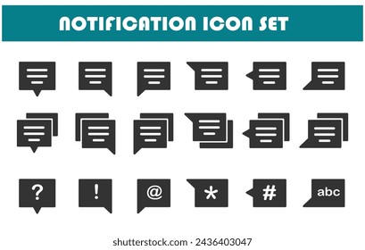notification set icon, simple design for graphic needs, vector eps 10.