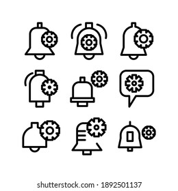 Notification Setting icon or logo isolated sign symbol vector illustration - Collection of high quality black style vector icons
