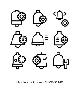 Notification Setting icon or logo isolated sign symbol vector illustration - Collection of high quality black style vector icons
