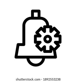 Notification Setting icon or logo isolated sign symbol vector illustration - high quality black style vector icons
