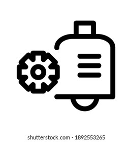 Notification Setting icon or logo isolated sign symbol vector illustration - high quality black style vector icons
