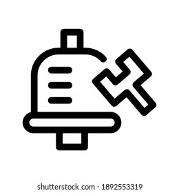 Notification Setting icon or logo isolated sign symbol vector illustration - high quality black style vector icons
