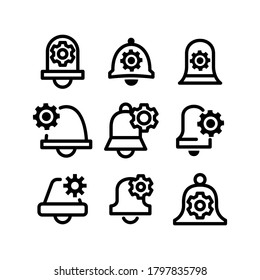 notification settings icon or logo isolated sign symbol vector illustration - Collection of high quality black style vector icons

