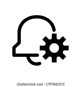 notification settings icon or logo isolated sign symbol vector illustration - high quality black style vector icons
