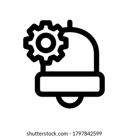 notification settings icon or logo isolated sign symbol vector illustration - high quality black style vector icons
