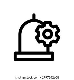 notification settings icon or logo isolated sign symbol vector illustration - high quality black style vector icons
