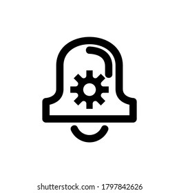 notification settings icon or logo isolated sign symbol vector illustration - high quality black style vector icons
