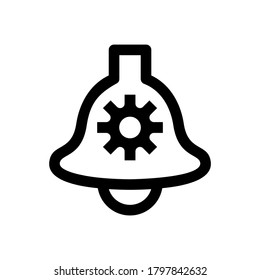 notification settings icon or logo isolated sign symbol vector illustration - high quality black style vector icons
