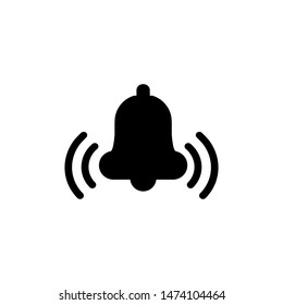 Notification sign. bell icon vector in flat design