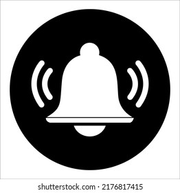 Notification sign , Bell icons, ringing bell icon vector illustration, bell clipart black and white
