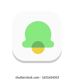 notification single color icon flat design