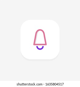 Notification single icon line art design