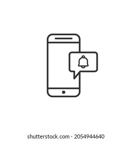 Notification smartphone icon vector illustration