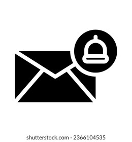 notification solid icon illustration vector graphic. Simple element illustration vector graphic, suitable for app, websites, and presentations isolated on white background