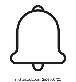 Umrissvektor des Benachrichtigungsstocksymbols