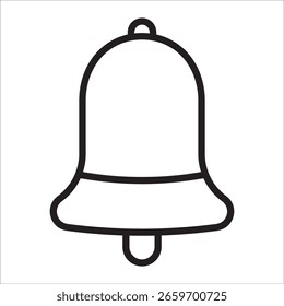 Umrissvektor des Benachrichtigungsstocksymbols