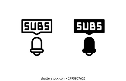 Influencia de suscripción de notificación, icono de celebridad, logotipo, vector