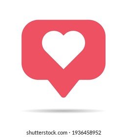 Notification symbol for application. Web app button for social media. Vector illustration icon .