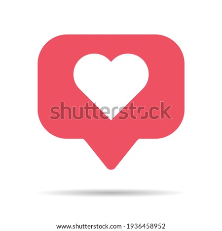 Notification symbol for application. Web app button for social media. Vector illustration icon .