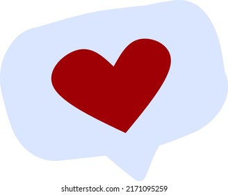 Notification symbol for people's feedback on social media