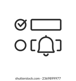 Notification to-do list, linear icon. Line with editable stroke