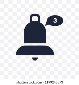 Notification transparent icon. Notification symbol design from User interface collection. Simple element vector illustration on transparent background.