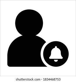 Notification user Vector icon,Bell icon
