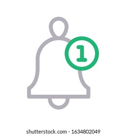 notification vector color line icon