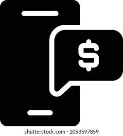 notification vector glyph flat icon