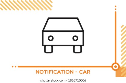 Notification Vector Icon Car Transportation