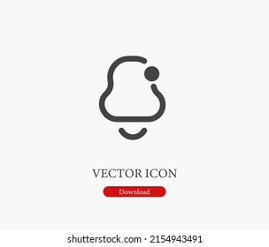 Notification vector icon. Editable stroke. Symbol in Line Art Style for Design, Presentation, Website or Mobile Apps Elements, Logo. Notification symbol illustration. Pixel vector graphics - Vector