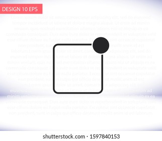 Notification vector icon , lorem ipsum Flat design