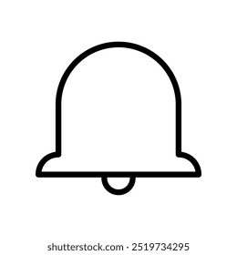 Notification vector icon, message alert bell on flat design application symbol.