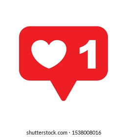 Notification Vector Icon for Social Media. Notification Vector Icon Design Template