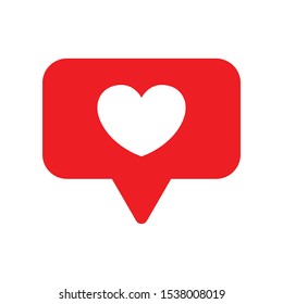 Icono del vector de notificación para medios sociales. Plantilla de diseño de icono del vector de notificación