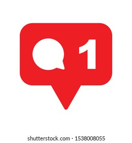 Notification Vector Icon for Social Media. Notification Vector Icon Design Template