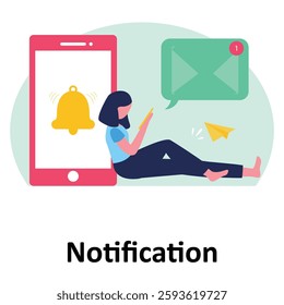 Notification Vector Illustration Which can easily modify or edit Which can easily modify or edit

