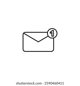 Notification vector line icon icons design