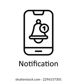 Vector de notificaciones    iconos de esquema. Material gráfico simple