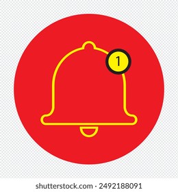 notificación-timbre-icono. Señal de estilo lineal para concepto móvil y Diseño web. eps 10. 