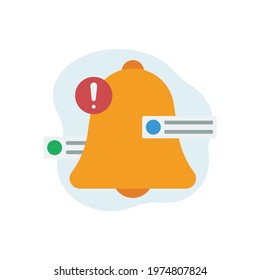 notifications, attention, alarm icon vector illustration